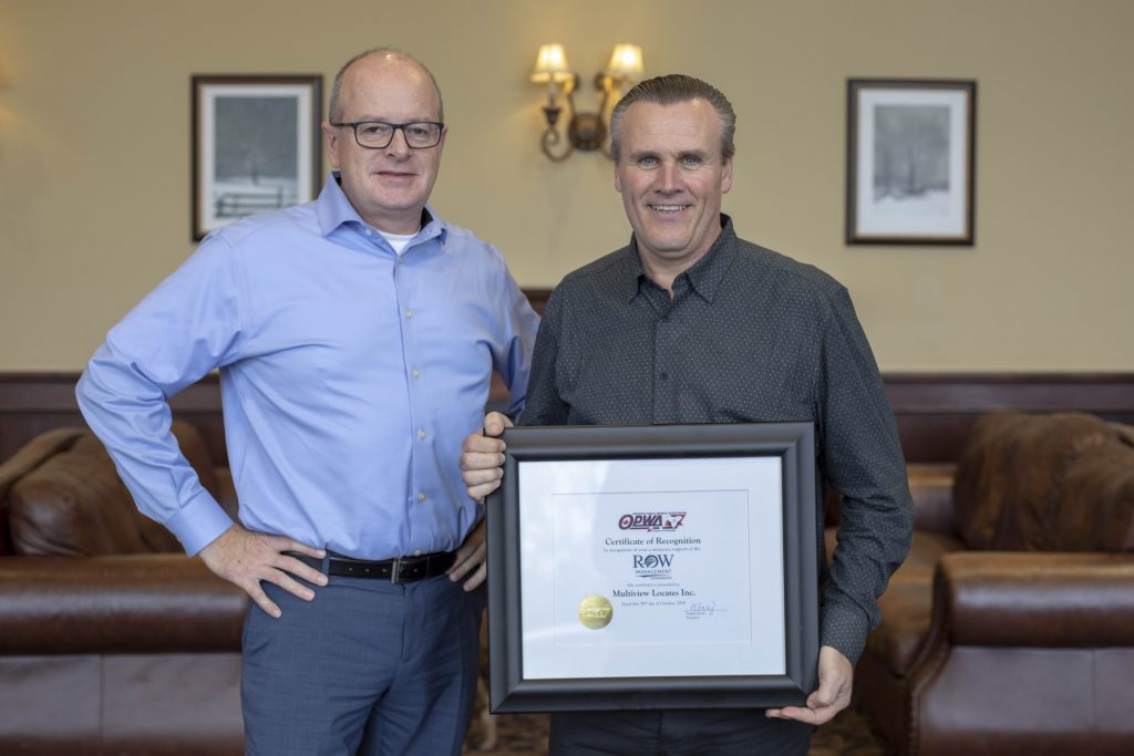 multiVIEW was pleased to receive a Certificate of Recognition from the Ontario Public Works Association (OPWA) for supporting the ROW Management conference over the past 5 years. It is our pleasure to take part in this educational event for Right of Way Professionals.